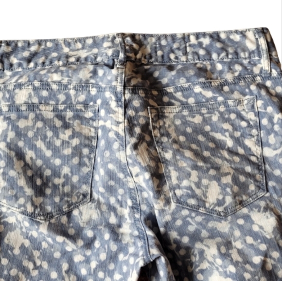 GAP Always Skinny Blue Print 1969 Jeans, Blue with White Paint Splatter Effect - Picture 5 of 12